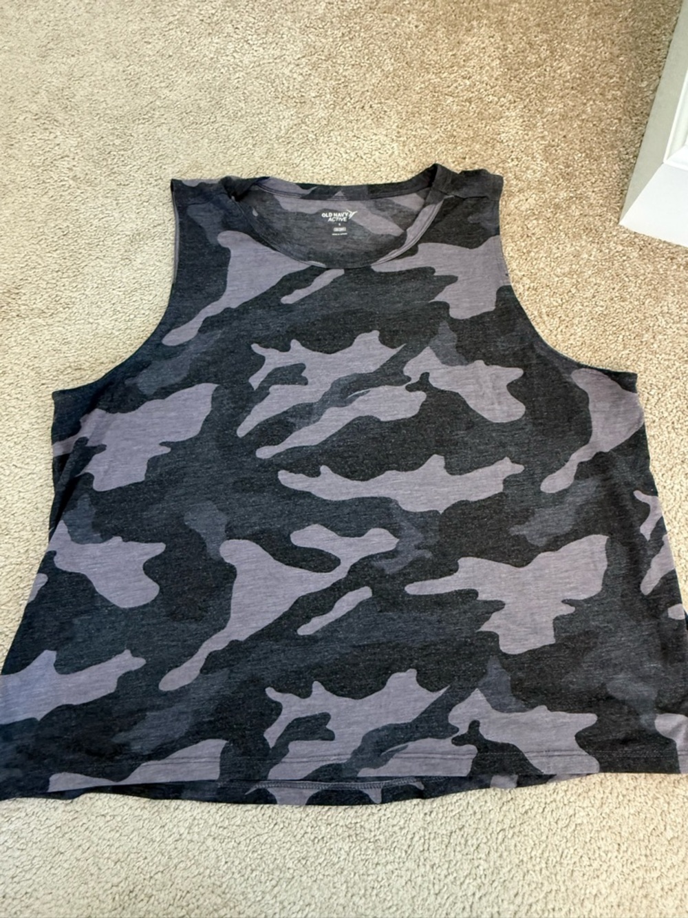 Old Navy Active Camouflage Tank - Black & Gray